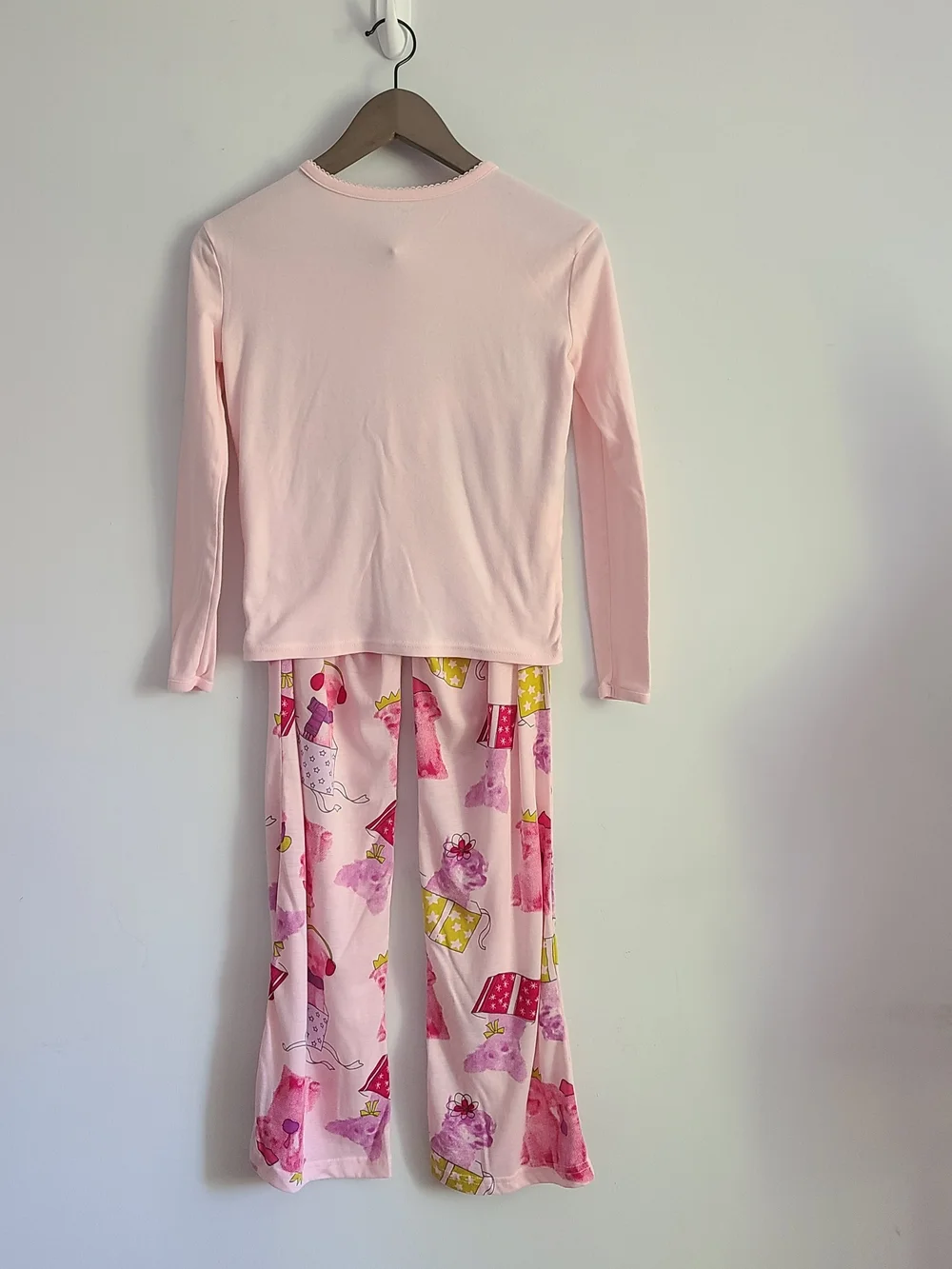 GAP Pink Bear Headphone Pocket Pajama Set Size 14 Girls